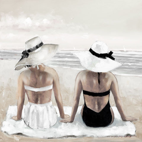 Soaking Up Sun Black Ornate Wood Framed Art Print with Double Matting by Orme, E. Anthony