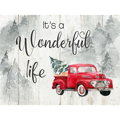 Wonderful Life White Modern Wood Framed Art Print by Brockmon, Kristen