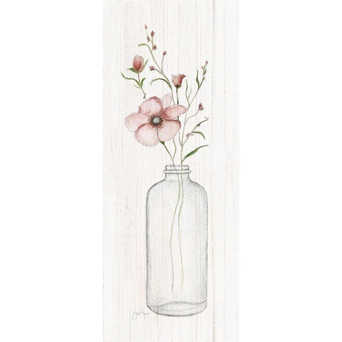 Pretty Pink II White Modern Wood Framed Art Print by Tava Studios