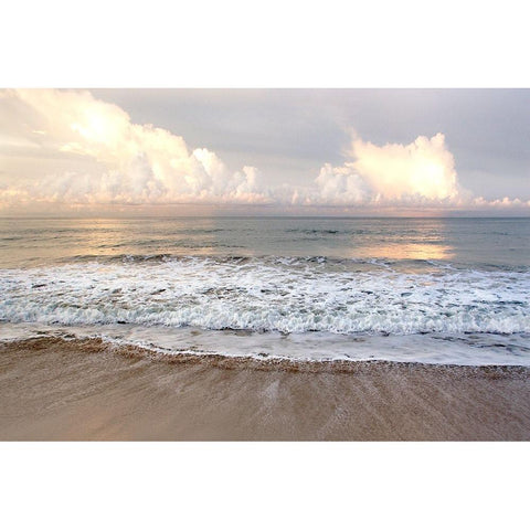 Ebbing Wave Black Modern Wood Framed Art Print with Double Matting by Delimont, Danita