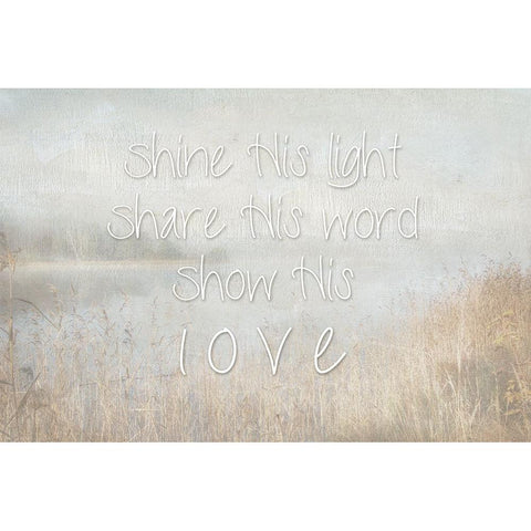 Shine His Light Black Modern Wood Framed Art Print by Weisz, Irene