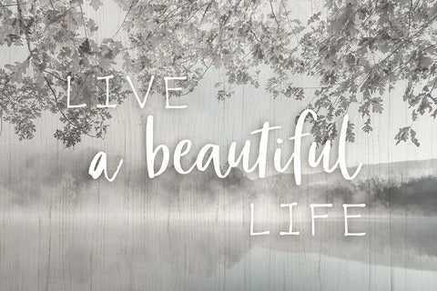 Live a Beautiful Life Black Ornate Wood Framed Art Print with Double Matting by Delimont, Danita