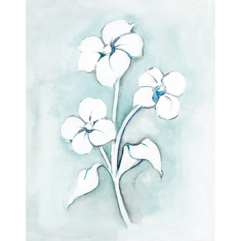 Bohemian Blue I White Modern Wood Framed Art Print by Chang, Stella