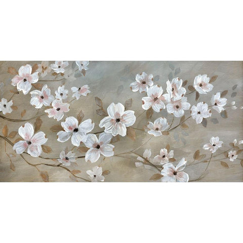 Dogwood Dream Gold Ornate Wood Framed Art Print with Double Matting by Nan