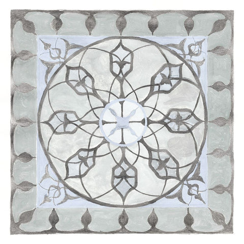 Soft Translucent Tile I White Modern Wood Framed Art Print with Double Matting by Henderson, Charity