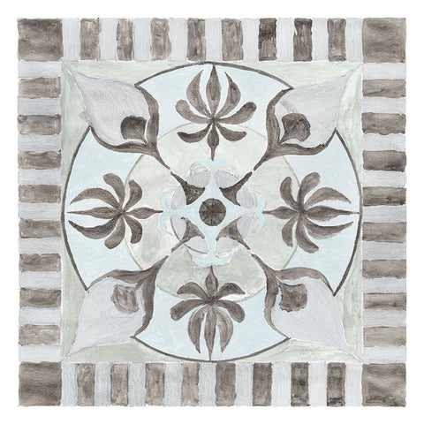 Soft Translucent Tile II White Modern Wood Framed Art Print with Double Matting by Henderson, Charity