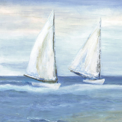 Seaside Escape I Black Ornate Wood Framed Art Print with Double Matting by Dunlap, Marilyn