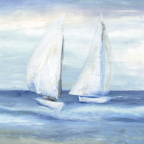 Seaside Escape II Black Ornate Wood Framed Art Print with Double Matting by Dunlap, Marilyn