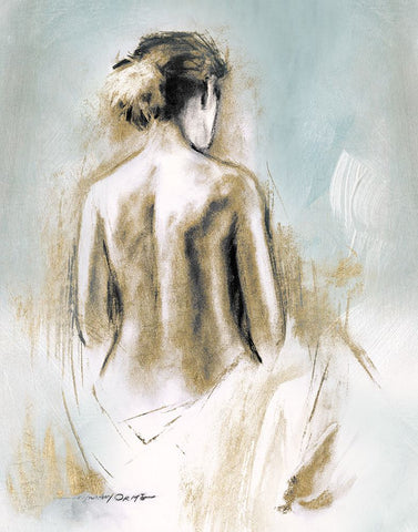 Figure in Golden Light I Black Modern Wood Framed Art Print by Orme, E. Anthony