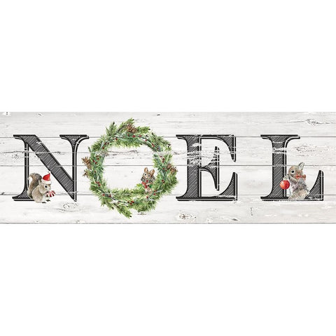Farmhouse Noel Black Modern Wood Framed Art Print by Finn, Livi