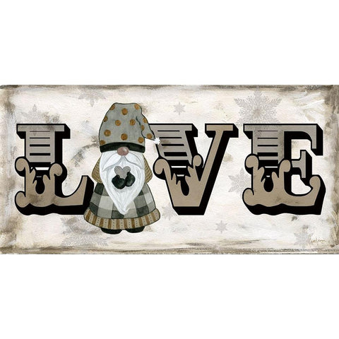 Winter Wonderland Friends Love Gold Ornate Wood Framed Art Print with Double Matting by Finn, Livi
