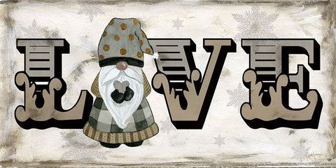 Winter Wonderland Friends Love White Modern Wood Framed Art Print with Double Matting by Finn, Livi