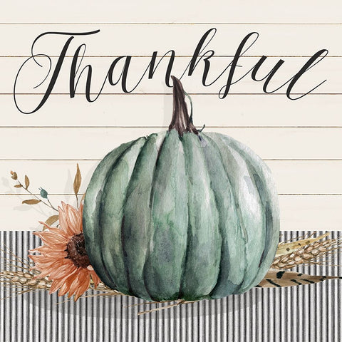 Harvest Thankful White Modern Wood Framed Art Print with Double Matting by Finn, Livi