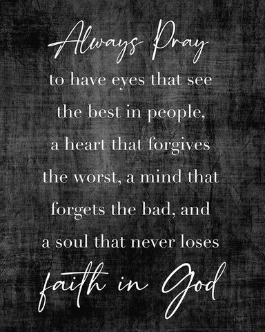 Faith in God Black Modern Wood Framed Art Print by Carpentieri, Natalie