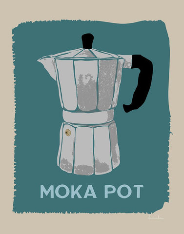Modern Coffee II Black Modern Wood Framed Art Print by Santiago, Daniela