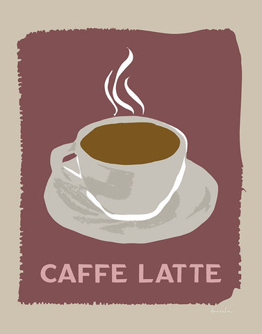 Modern Coffee III White Modern Wood Framed Art Print with Double Matting by Santiago, Daniela