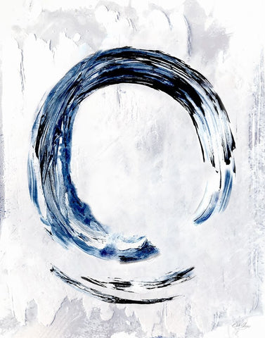 Moonglade II White Modern Wood Framed Art Print with Double Matting by Chang, Stella