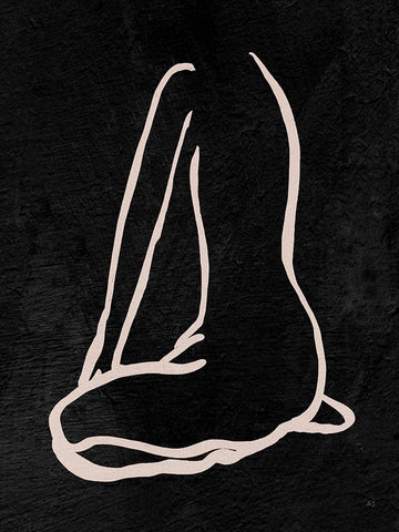 Figure in Dark II Black Modern Wood Framed Art Print by Jill, Susan