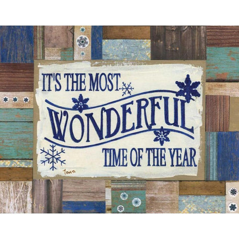 Most Wonderful Time Gold Ornate Wood Framed Art Print with Double Matting by Tava, Janet