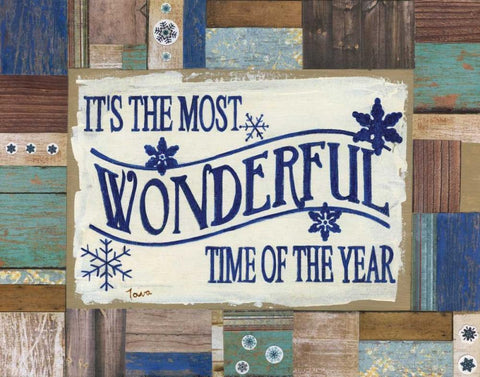 Most Wonderful Time Black Ornate Wood Framed Art Print with Double Matting by Tava, Janet