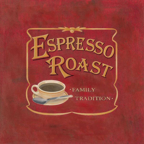 Espresso Roast White Modern Wood Framed Art Print by Alderson, Lisa
