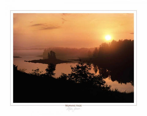 Morning Haze White Modern Wood Framed Art Print with Double Matting by Jones, Mike