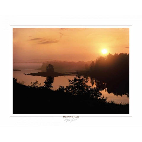 Morning Haze Black Modern Wood Framed Art Print by Jones, Mike