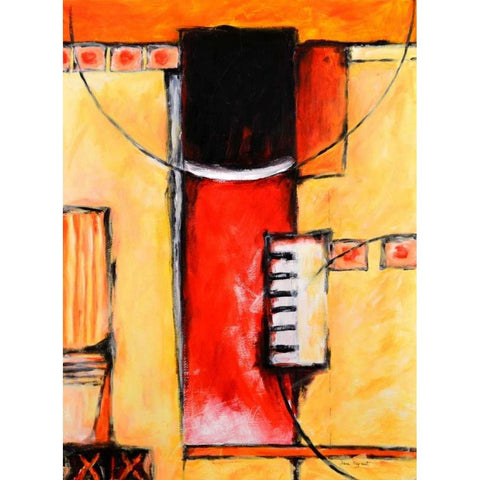 Let It Go I Black Modern Wood Framed Art Print by Segrest, Jane