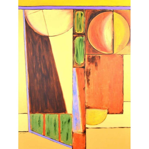 Land Plan - Fall White Modern Wood Framed Art Print by Segrest, Jane