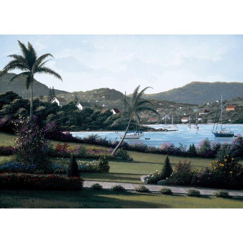 Seabreeze Gold Ornate Wood Framed Art Print with Double Matting by Saunders, Bill