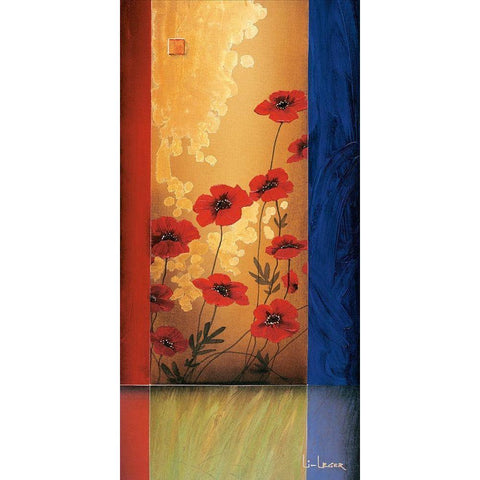 Painters Garden I Gold Ornate Wood Framed Art Print with Double Matting by Li-Leger, Don
