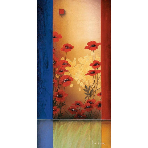 Painters Garden II White Modern Wood Framed Art Print by Li-Leger, Don