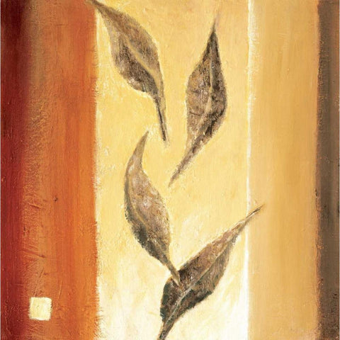 Leaf Innuendo I Black Modern Wood Framed Art Print by Salemink-Roos, Ursula