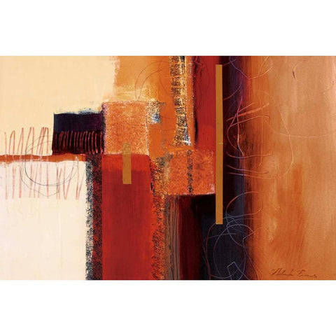 African Jewels I Black Modern Wood Framed Art Print with Double Matting by Barnes, Natasha
