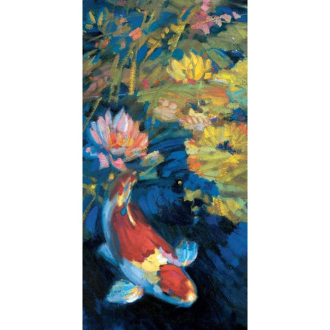 Asian Serenity I Black Modern Wood Framed Art Print with Double Matting by Ostlund, Leif