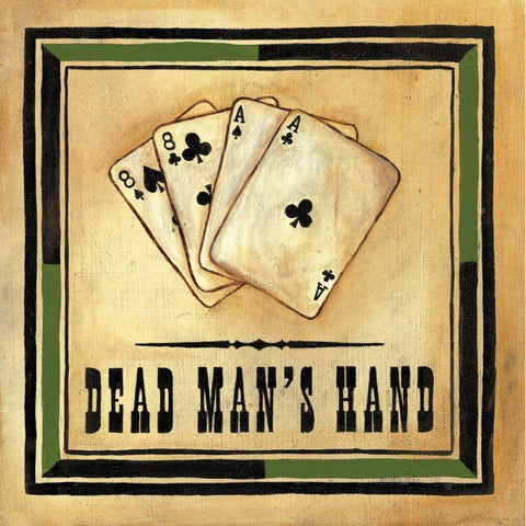 Dead Mans Hand Gold Ornate Wood Framed Art Print with Double Matting by Anderson-Tapp, Jocelyne