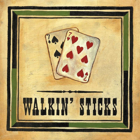 Walkin Sticks White Modern Wood Framed Art Print with Double Matting by Anderson-Tapp, Jocelyne