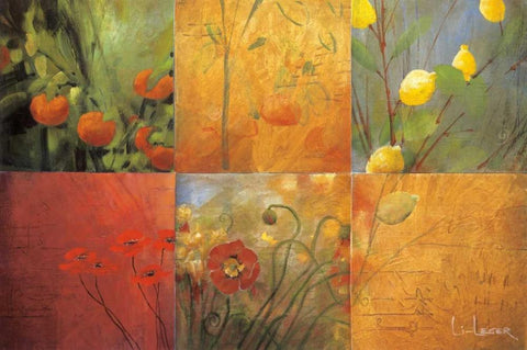 Citrus Garden Black Ornate Wood Framed Art Print with Double Matting by Li-Leger, Don