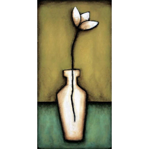 Water Blossoms II White Modern Wood Framed Art Print by Eve