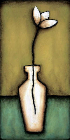 Water Blossoms II Black Ornate Wood Framed Art Print with Double Matting by Eve