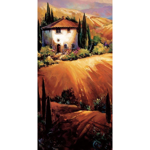 Golden Tuscany White Modern Wood Framed Art Print by OToole, Nancy