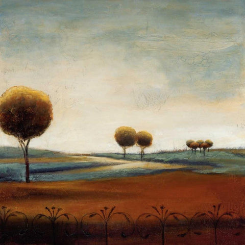 Tranquil Plains I Black Ornate Wood Framed Art Print with Double Matting by Salemink-Roos, Ursula