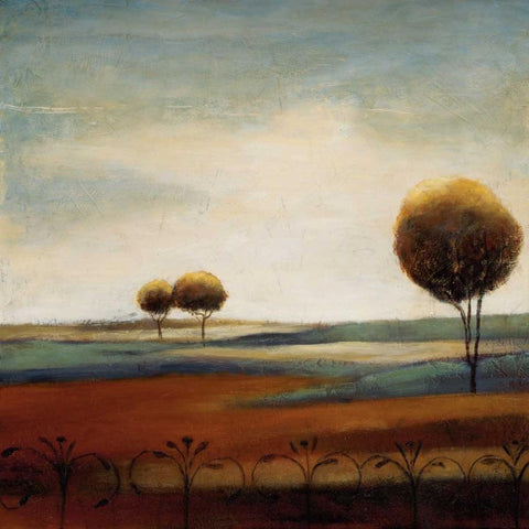 Tranquil Plains II White Modern Wood Framed Art Print by Salemink-Roos, Ursula