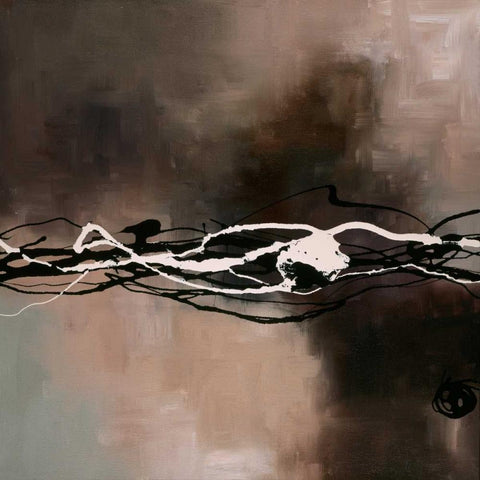 Syncopation II Black Modern Wood Framed Art Print with Double Matting by Maitland, Laurie