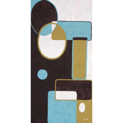 Effervescence I Black Modern Wood Framed Art Print with Double Matting by St. Amant, Yvette
