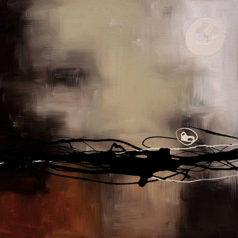 Prelude in Rust II Black Modern Wood Framed Art Print with Double Matting by Maitland, Laurie