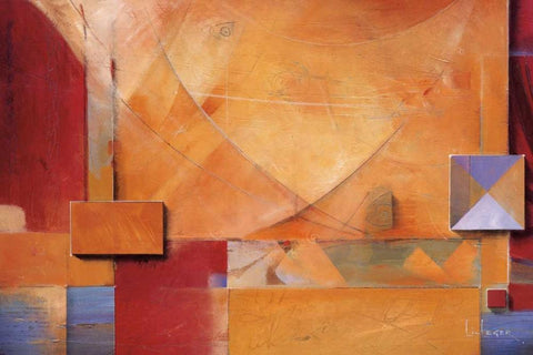 Poets Passage White Modern Wood Framed Art Print with Double Matting by Li-Leger, Don