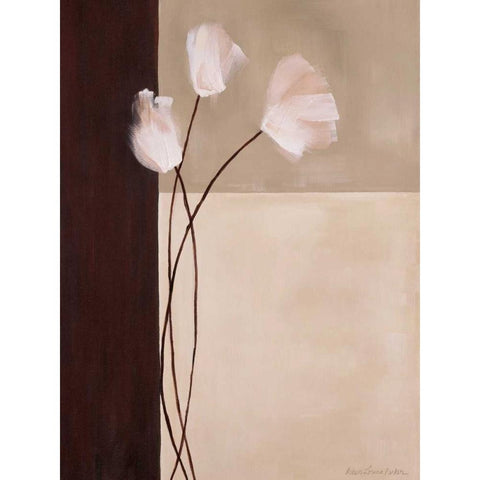Floral Whispers II White Modern Wood Framed Art Print by Parker, Karen Lorena