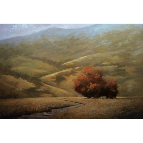Dwindling Fall White Modern Wood Framed Art Print by Winegar, Simon