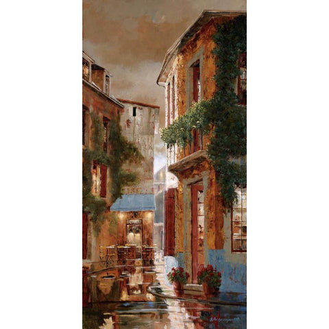 Tender is the Night Gold Ornate Wood Framed Art Print with Double Matting by Archambault, Gilles